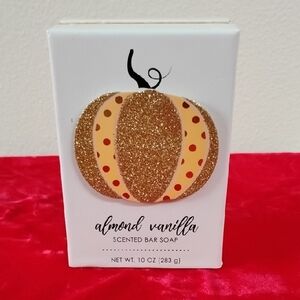 D- New Almond Vanilla Bar Soap with Gold Glitter by